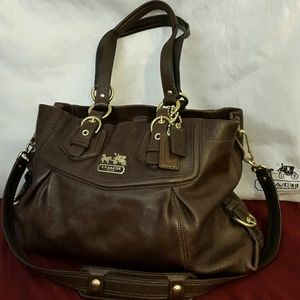 Coach Authentic Brown Madison Leather Carryall